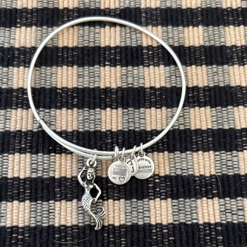 Alex and Ani Silver Mermaid Charm Bracelet